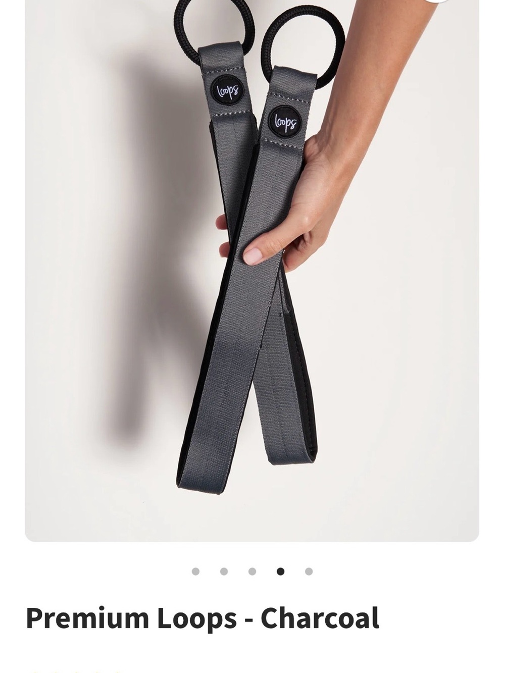 Loops Brand - Reformer Pilates premium Loops Straps - charcoal